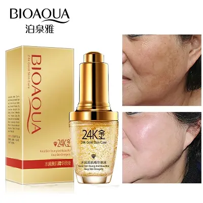Picture of BIOAQUA 24K Gold Skin Care Anti Aging 24K Gold Serum Face Serum with Hyaluronic Acid and Collagen Anti-aging Serum -30ml