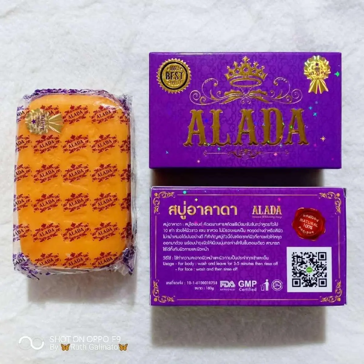Picture of Alada Whitening Soap Natural Extract Face & Body Naturally Brightening 160g