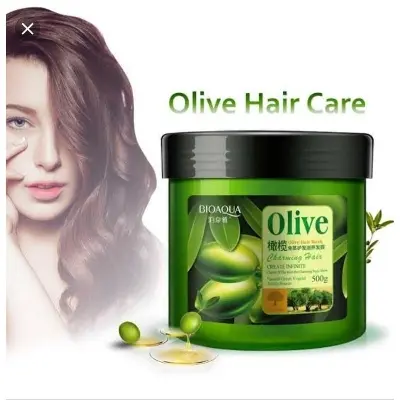 Picture of BIOAQUA Original Olive Hair Keratin Mask For Dry Damaged Hair-500gm