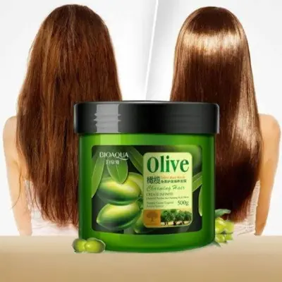 Picture of BIOAQUA Original Olive Hair Keratin Mask For Dry Damaged Hair-500gm