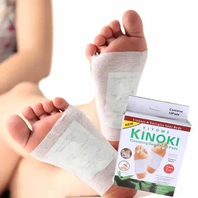 Picture of New KIYOME KINOKI Detox Foot Pads Removes Body Toxins Feet Cleansing Herbal Slimming - 10 Pads