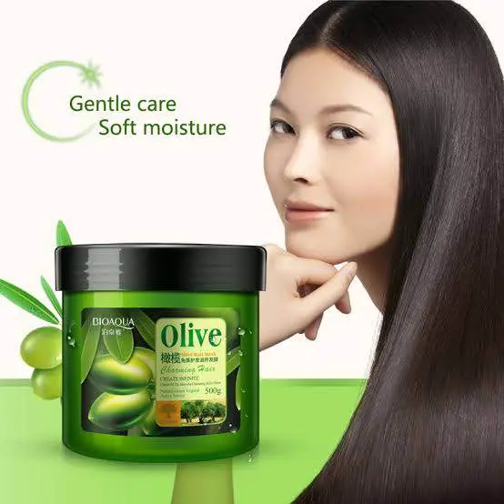 Picture of BIOAQUA Olive Oil Hair Mask Moisturizing Deep Repair Frizz For Dry Damaged Hair Smooth Hair Conditioner