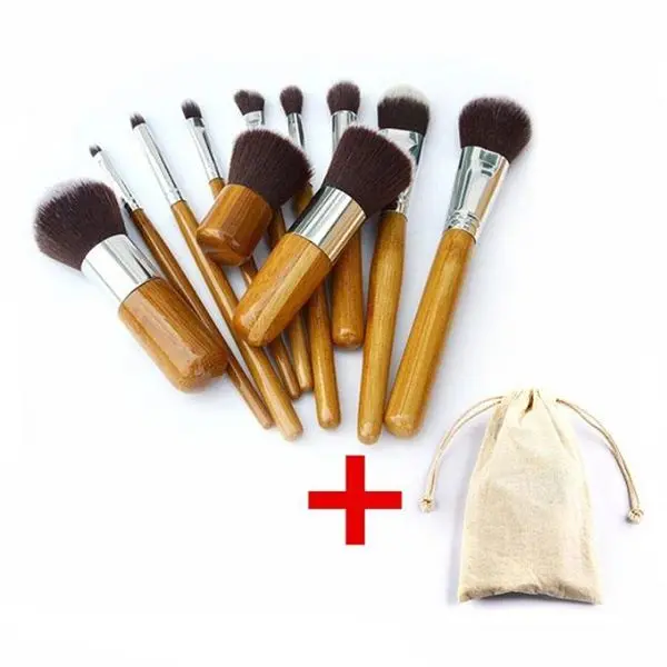 Picture of Bamboo Brush Set - Brown - 11pcs
