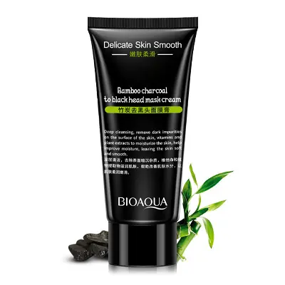 Picture of BIOAQUA Bamboo Charcoal Purifying Peel-off Black Mask Blackhead Remover Acne Treatments Face Care Sunction Deep Cleansing - 60gm