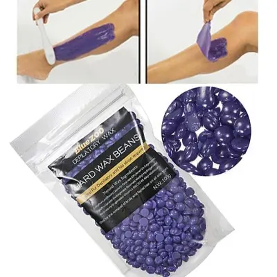 Picture of Lavender Depilatory Hair Removal Hard Wax Beans - 100Gm - Trimmer