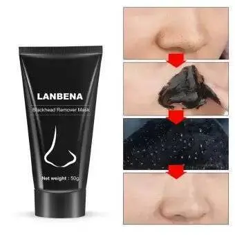 Picture of Lanbena Blackhead Remover Nose Black Mask Face Care Mud Acne Treatment Peel Off Mask Pore Strip Skin Care Peel Mask Oil Control - Mask-50gm