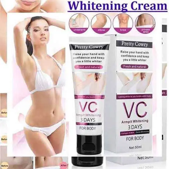 Picture of Pretty cowry VC Underarm Whitening Cream for Bikini Elbow Armpit Knee Dark Area Lightening-50gm