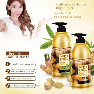 Picture of BIOAQUA Ginger Shampoo for Hair Fall Solution- 400gm