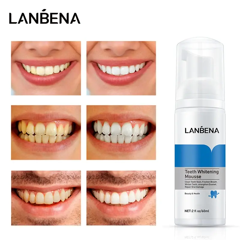 Picture of LANBENA TEETH WHITENING MOUSSE TOOTH WHITENING DENTAL TOOL CLEANING WHITE TEETH ORAL HYGIENE TOOTHPASTE BLEACHING REMOVE STAINS-60GM