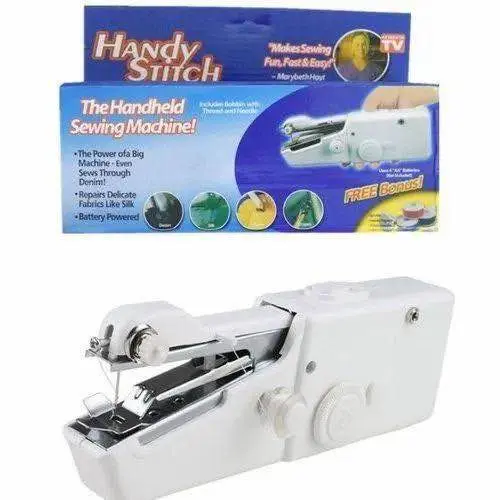 Picture of Anpro Handheld Mini Sewing Machine Portable Household Cordless Electric Stitch Tool for Quick Repairs DIY Home Travel Stitching