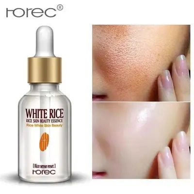 Picture of ROREC White Rice Serum Reduces Wrinkles and Lighten Dark Spots Pore Minimizer Anti- Aging Face Moisturizer Skin Lightening - 15ml