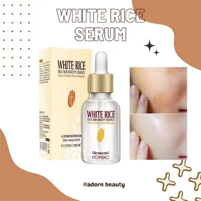 Picture of ROREC White Rice Serum Reduces Wrinkles and Lighten Dark Spots Pore Minimizer Anti- Aging Face Moisturizer Skin Lightening - 15ml