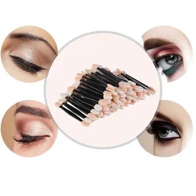 Picture of 10Pcs/set Double Side Cosmetic Eye Shadow Eyeliner Brush Sponge Applicator Makeup Tool