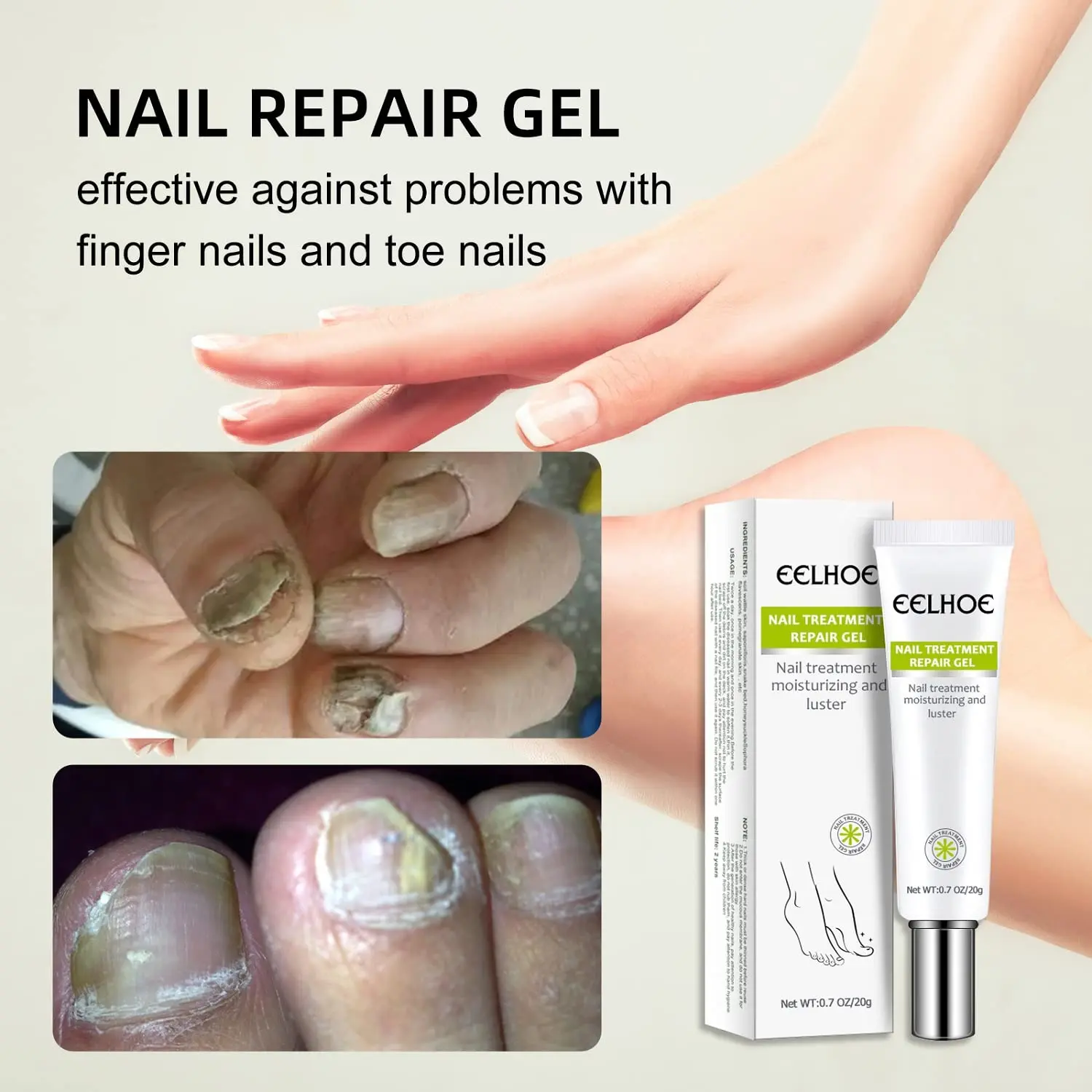 Picture of Efero Nail Cream Treatment Repair Gel and Luster -20gm