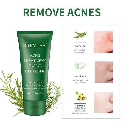 Picture of BREYLEE Deep Clean Face  Facial Cleanser Cleansing Cream Facial Scrub Acne Treatment-100gm