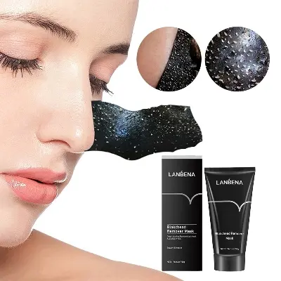 Picture of LANBENA Blackhead Remover Nose Black Mask Face Care Mud Acne Treatment Peel Off Mask Pore Strip Skin Care Peel Mask Oil Control-50gm