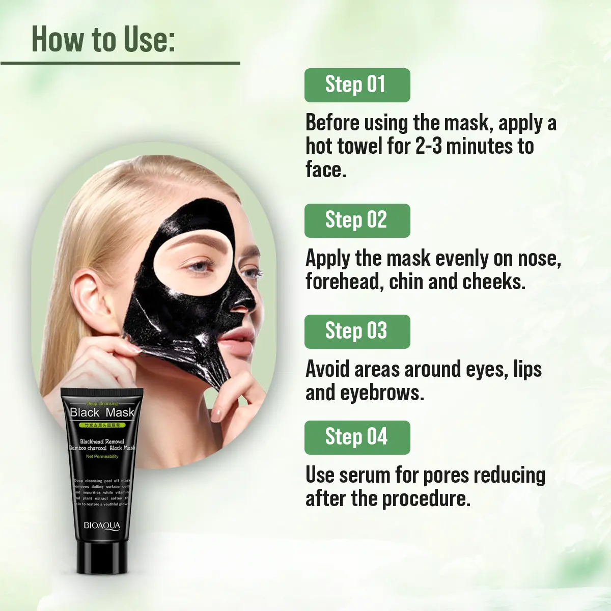 Picture of Bioaqua Black Head Remover Peel Off Facial Mask - 60gm