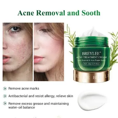 Picture of BRYELEE Acne Treatment Cream Face Cream Pimple Removal Spots Oil Control Anti Acne Shrink Pores Moisturizing Serum Skin Care 20g
