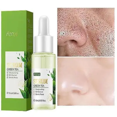 Picture of Fenyi Green Tea Facial Serum Sodium Hyaluronic Acid Shrink Pore Moisturizing Oil Control Soothing Acne Skin 17ml