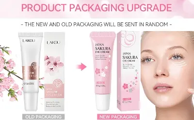 Picture of LAIKOU Sakura Eye Cream Remover Dark Circles Eye Care Against Puffiness and Bags Anti-Aging Wrinkles Hydrate Dry Skin Serum-15gm