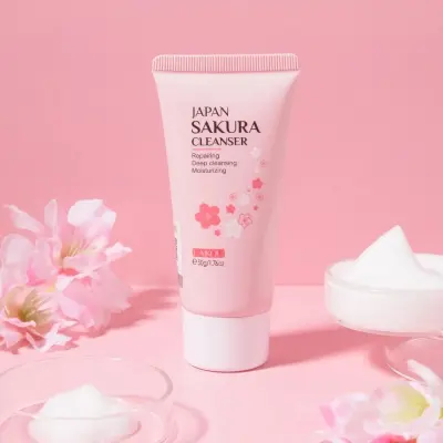 Picture of LAIKOU Japan Sakura Face Wash Foam Cleanser Soft Brush Deep Cleansing-50gm - Face Wash