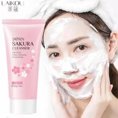 Picture of LAIKOU Japan Sakura Face Wash Foam Cleanser Soft Brush Deep Cleansing-50gm - Face Wash