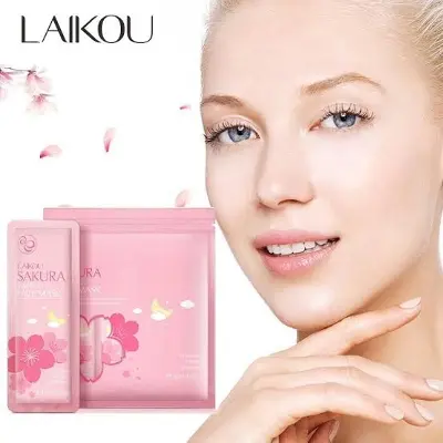 Picture of LAIKOU Skin Care Moisturizing Repair Brightening Natural Sakura Face Sleeping Mask-7pcs