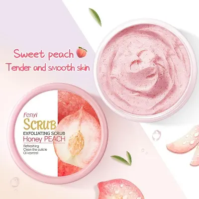 Picture of Fenyi Honey Peach Britning Body Pores Cleansing Cream Exfoliating Smooth Scrub -100gm