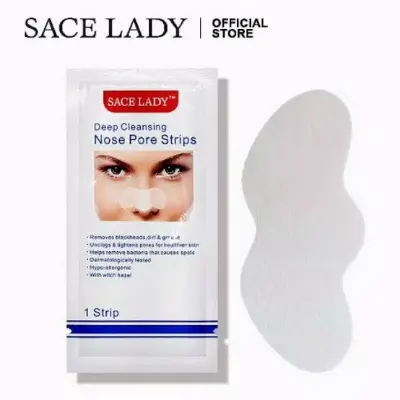 Picture of SACE LADY Nose Strips Deep Cleansing Blackhead Remover Nasal Spot Facial Dot Sticker Sheet Black Mask Shill For Acne Head-5pcs