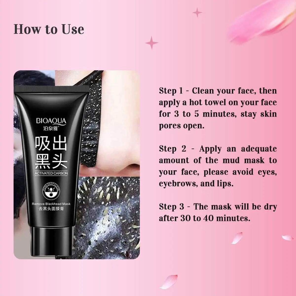 Picture of BIOAQUA Bamboo Charcoal Black Facial Mask - 60gm