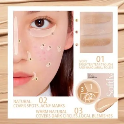 Picture of BEAUTY GLAZED High Coverage Water-proof Long Lasting Lightweight Concealer Cover Palette-401