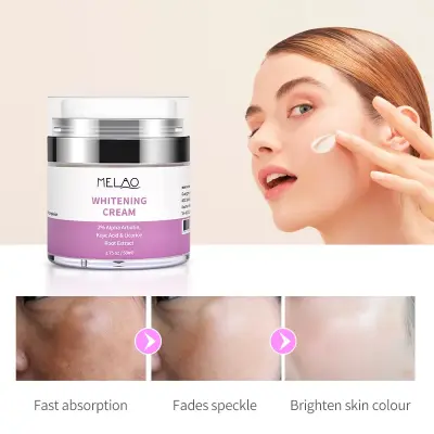Picture of MELAO Whitening 2% Alpha Arbutin, Kojiac Acid Dark Skin Moisturizing Brighten Face Cream -50gm