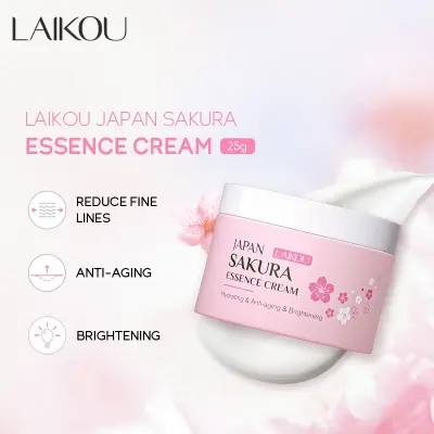 Picture of LAIKOU Sakura Skin Care Set Face Cleanser 50g + Sakura Serum 17ml + Face Cream 25g Brightening Set-3pcs