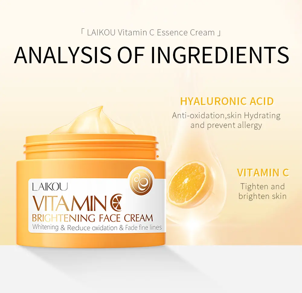 Picture of LAIKOU Vitamin C Face Cream Anti-oxidant Serum Remove Spots Dullness Skin Care- 2pcs