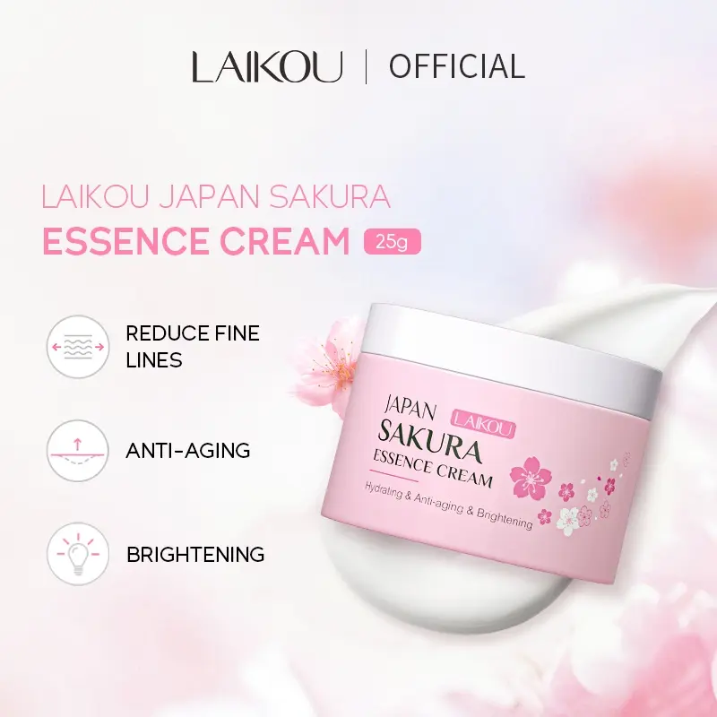 Picture of LAIKOU Japan Sakura Beauty Set Brighten Skin Tone Deep Nourishing Whitening Cherry Blossom Skin Care Beauty Set-7pcs