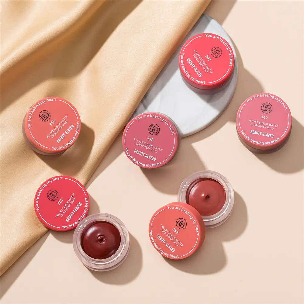 Picture of Beauty Glazed Velvet Matte Lipstick Mud Moisturize Waterproof Long Lasting Double Use For Lip And Cheek-302