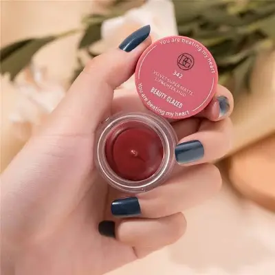 Picture of Beauty Glazed Velvet Matte Lipstick Mud Moisturize Waterproof Long Lasting Double Use For Lip And Cheek-342 - Lipstick