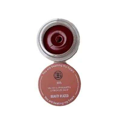 Picture of Beauty Glazed Velvet Matte Lipstick Mud Moisturize Waterproof Long Lasting Double Use For Lip And Cheek-305
