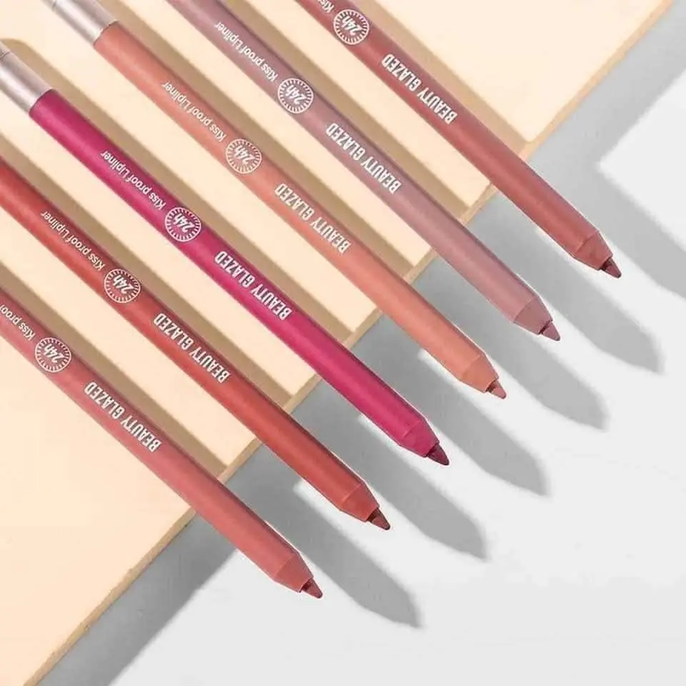 Picture of BEAUTY GLAZED Waterproof Matte Lip Liner Pencil For Lips Eyeliner Blush Smooth Easy To Wear Long Lasting Lip Glaze Pen Sketch Dye Tint Lipstick Lip Makeup -#B103 LOVE