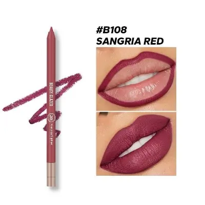 Picture of BEAUTY GLAZED Waterproof Matte Lip Liner Pencil For Lips Eyeliner Blush Smooth Easy To Wear Long Lasting Lip Glaze Pen Sketch Dye Tint Lipstick Lip Makeup -#B108 SANGRIA RED
