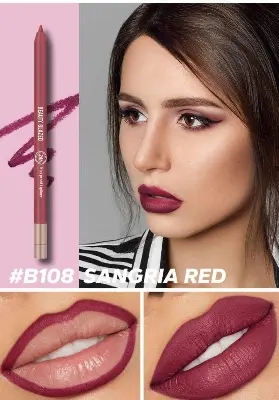 Picture of BEAUTY GLAZED Waterproof Matte Lip Liner Pencil For Lips Eyeliner Blush Smooth Easy To Wear Long Lasting Lip Glaze Pen Sketch Dye Tint Lipstick Lip Makeup -#B108 SANGRIA RED