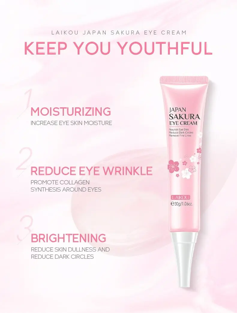 Picture of LAIKOU Cherry Blossom Essence Eye Cream 30g Eye Moisturizing Moisturizing Skin Care