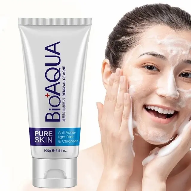 Picture of BIOAQUA Acne Treatment Facial Cleanser Face Washing Products Blackhead Remove Oil-control Deep Cleansing Foam Shrink Pores 100g