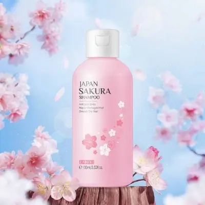 Picture of Laikou Japan Sakura Shampoo Repair Damaged Hair Moisturizing Nourishing Anti Dandruff Oil Control Shampoos Hair Cleansing Care-100ml
