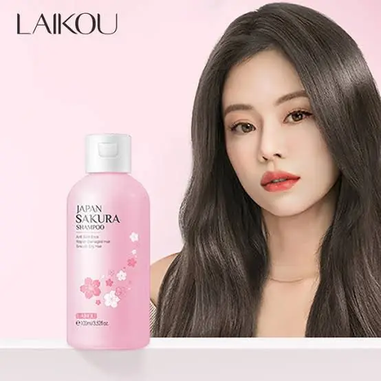 Picture of Laikou Japan Sakura Shampoo Repair Damaged Hair Moisturizing Nourishing Anti Dandruff Oil Control Shampoos Hair Cleansing Care-100ml