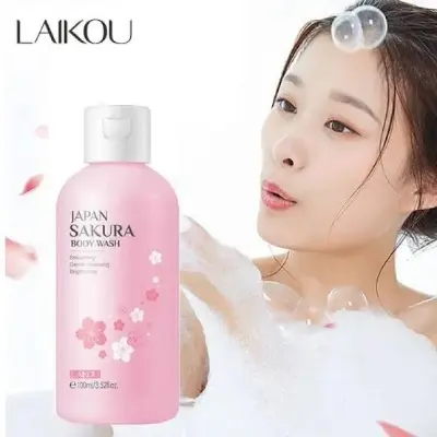 Picture of Laikou Sakura Exfoliating Shower Gel Moisturizing Whitening Cleaning Elegant Fragrance Oil Control Bodycare Shower Gel Skin Care-100ml