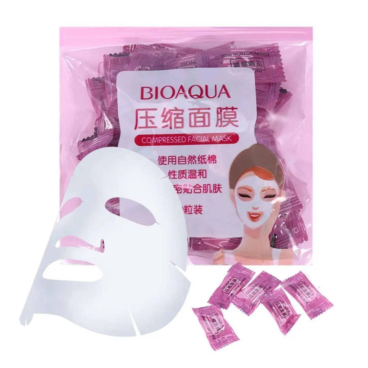 Picture of Bioaqua Deep Moisturizer Easy Use Compressed Facial Mask for Face -25 pcs