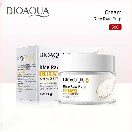 Picture of BIOAQUA Cream Rice Raw Pulp Moisturizing Skin Rejuvenation Facial Skin Care- 50g