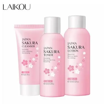 Picture of LAIKOU Sakura Skin Care Set Moisturizing (Toner/ Lotion/ Cleanser)-3Pcs