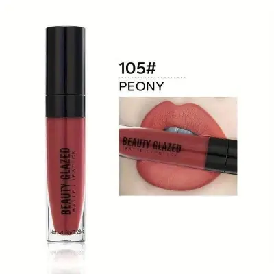 Picture of Beauty Glazed Matte Waterproof Long Lasting Liquid Lipstick -105#PEONY